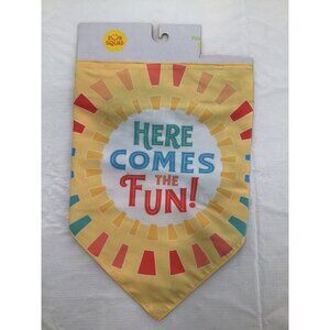 Sun Squad 'Here Comes The Fun' Reversible Tie Dyed Pet Dog Bandana One Size